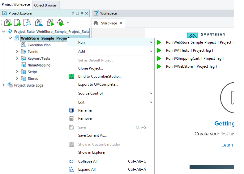 Run tests matching a tag Running tests under a tag