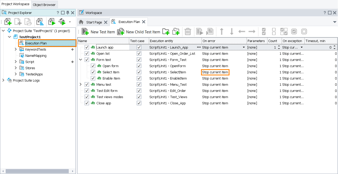 Set the On error property to Stop current item Set the On error proeprty to Stop current item