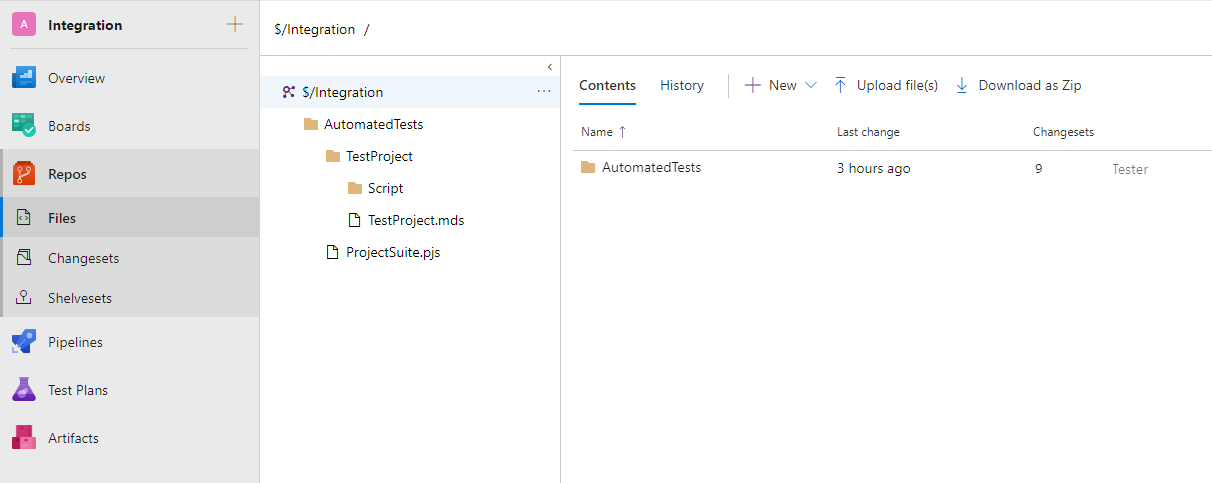 A TestComplete project in a team project repository TestComplete integration with Azure DevOps: TestComplete project in a team project repository