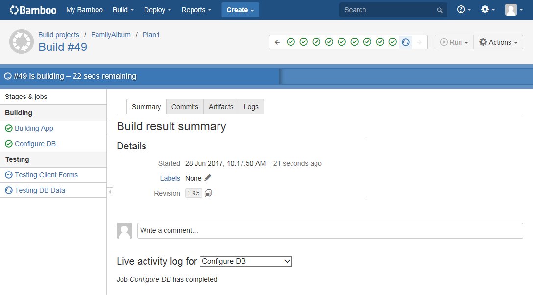 Running TestComplete tests from Bamboo: Running a build plan Running TestComplete tests from Bamboo: Running a build plan