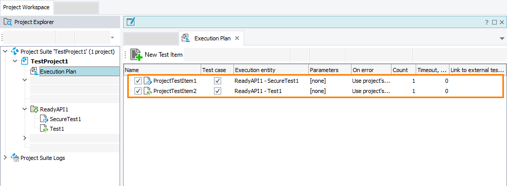 Running SoapUI tests from the execution plan Running SoapUI tests from the execution plan