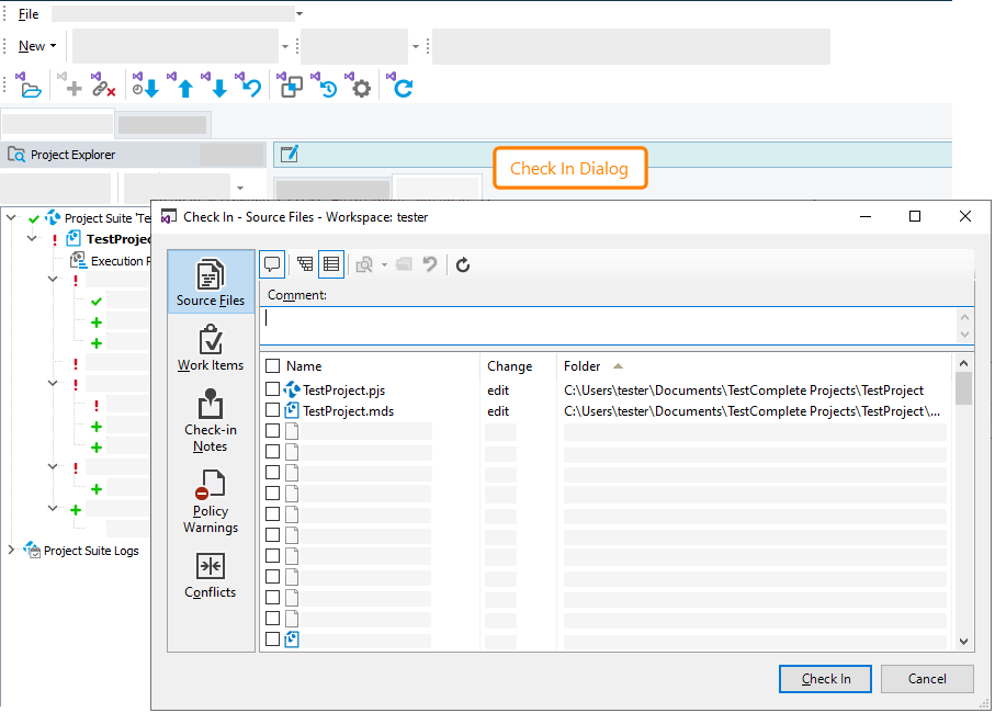 Integrating TestComplete with TFVC Integrating TestComplete with TFVC