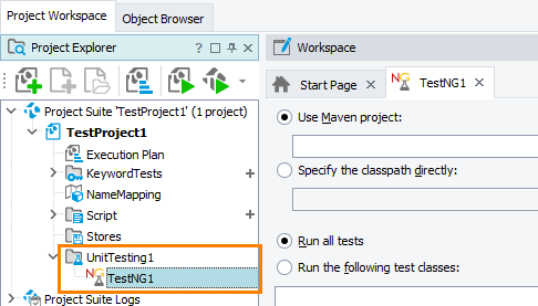 TestNG item TestNG item