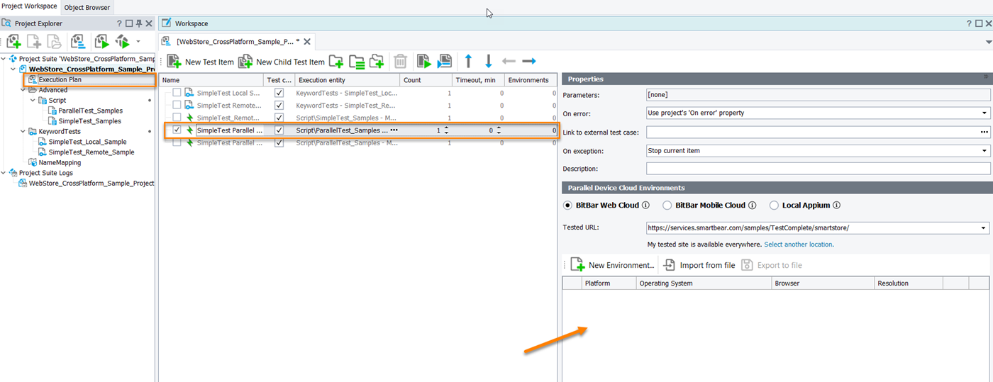 Running cross-platform web tests in parallel via the Execution Plan editor Running cross-platform web tests in parallel via the Execution Plan editor