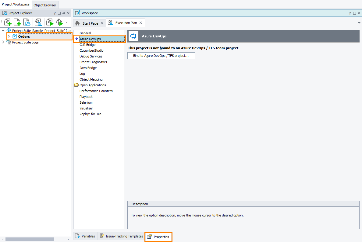 TestComplete Project Properties - Azure DevOps TestComplete Project Properties - Azure DevOps
