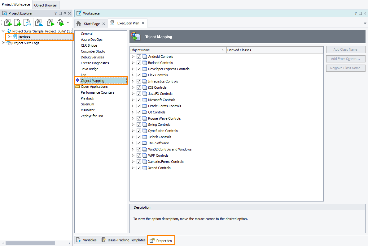 TestComplete Project Properties - Object Mapping TestComplete Project Properties - Object Mapping