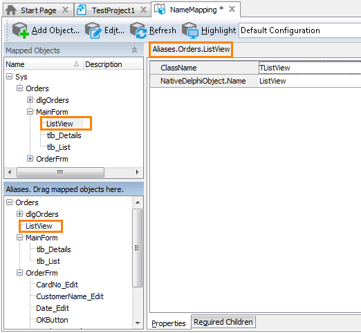 Sample Name Mapping for a C++Builder application