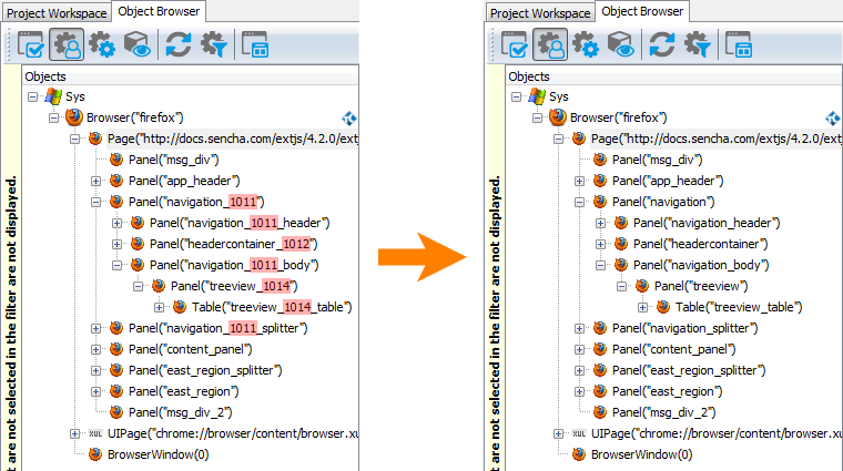 Ext JS: Dynamic and stable identifiers