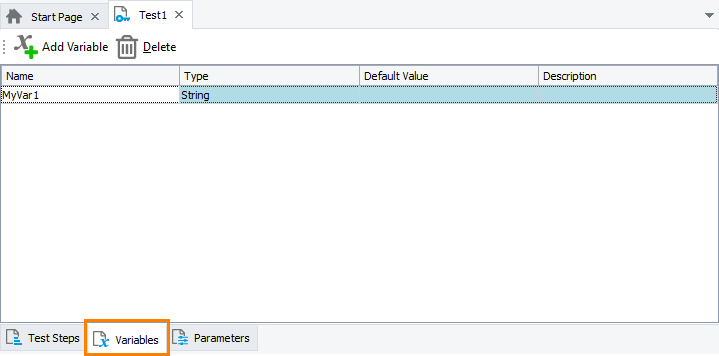 Variables Page