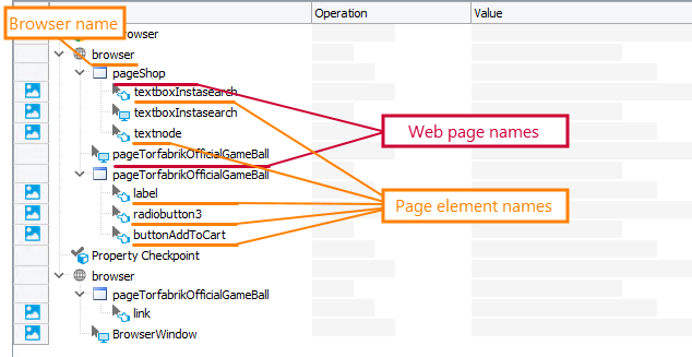 Getting Started with TestComplete (Web): Object names