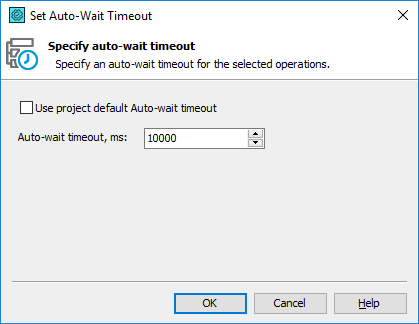 Set Auto-Wait Timeout Dialog