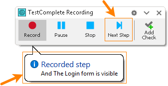 Changes in the Recording toolbar