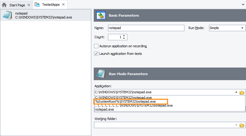 Substituting path components with environment variables