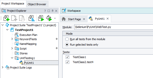 PyUnit Selenium test properties