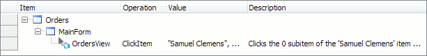 A keyword test operation over a .NET object addressed using its alias