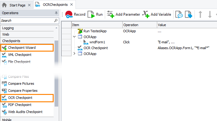 OCR Checkpoint: Adding OCR checkpoints to keyword tests