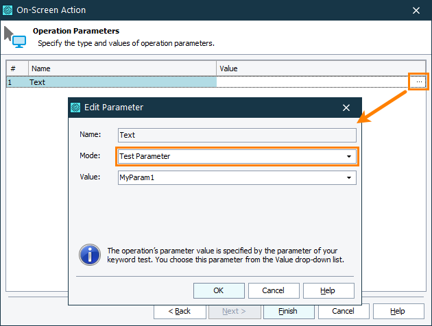 Specifying an Operation Parameter's Value