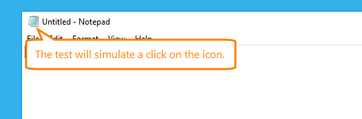 Image-Based Testing Tutorial: Simulating a Click on the Notepad Icon