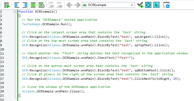 An ocr-based script test