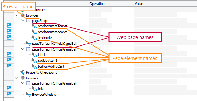 Getting Started with TestComplete (Web): Object names