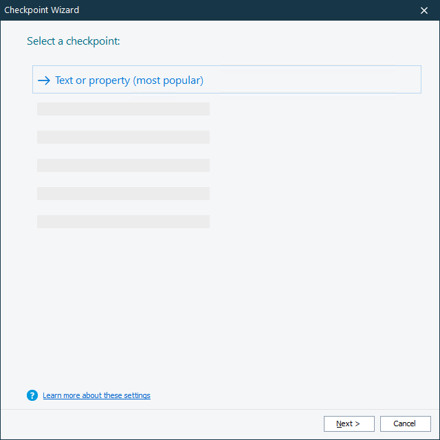 The Checkpoint Wizard