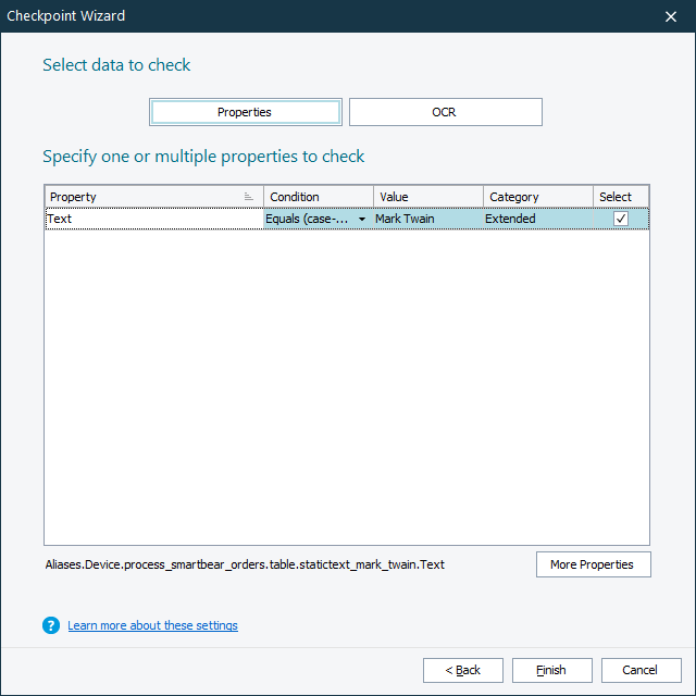 Getting Started With TestComplete (iOS): The list of suggested properties