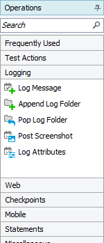 Custom Operation in the Operations Palette Custom Operation in the Operations Palette