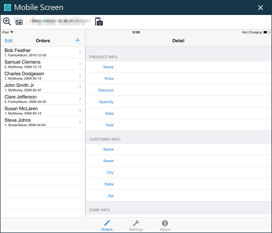 iOS testing: The TestComplete Mobile Screen window iOS Testing: The TestComplete Mobile Screen window