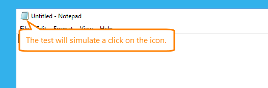 Image-Based Testing Tutorial: Simulating a Click on the Notepad Icon Image-Based Testing Tutorial: Simulating a Click on the Notepad Icon