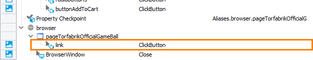 The operation to clear the cart Getting Started with TestComplete (Web): Clear the cart operation