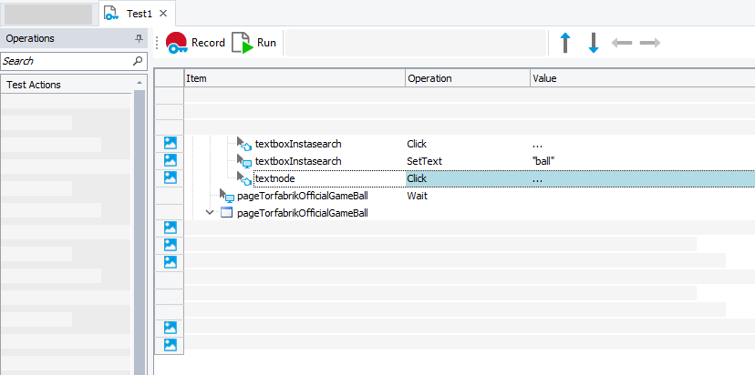 Switching to the test command Getting Started with TestComplete (Web): Switching to the command