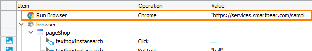 Running the browser Getting Started with TestComplete (Web): Run the browser operation