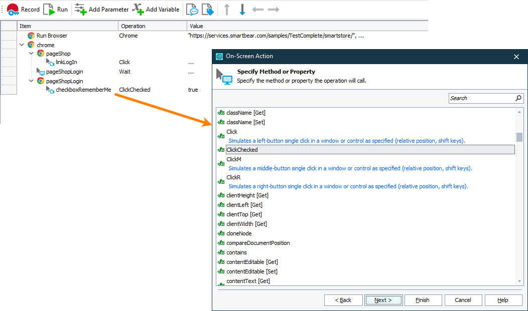 Selecting a check box on a web page Selecting a check box on a web page