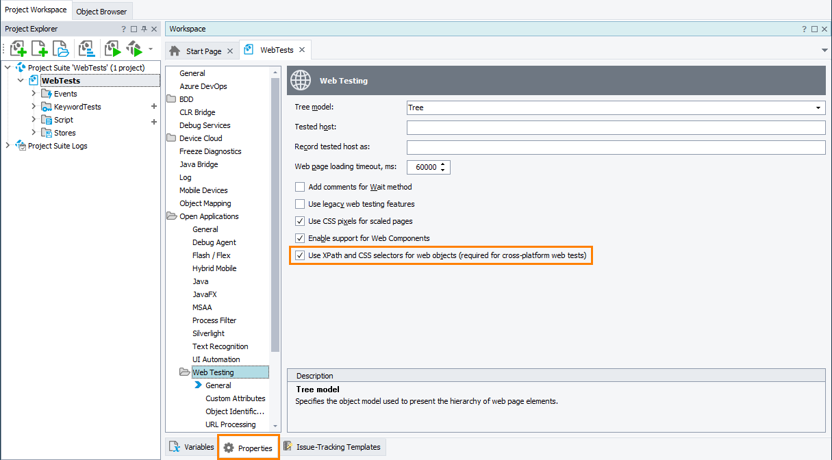 Enable cross-platform web tests Enable cross-platform web tests