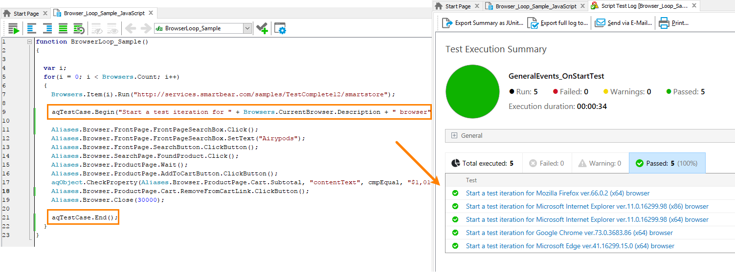 Adding arbitrary code fragments to the Summary report What's new in TestComplete 14.10: Adding arbitrary code fragments to the Summary report