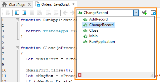 Selecting the Desired Routine's Name From the List