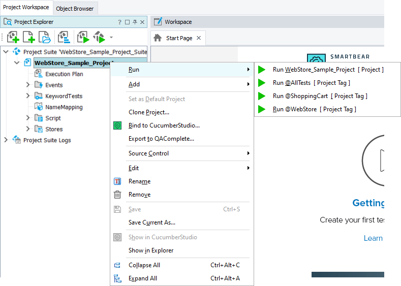 Run tests matching a tag Running tests under a tag