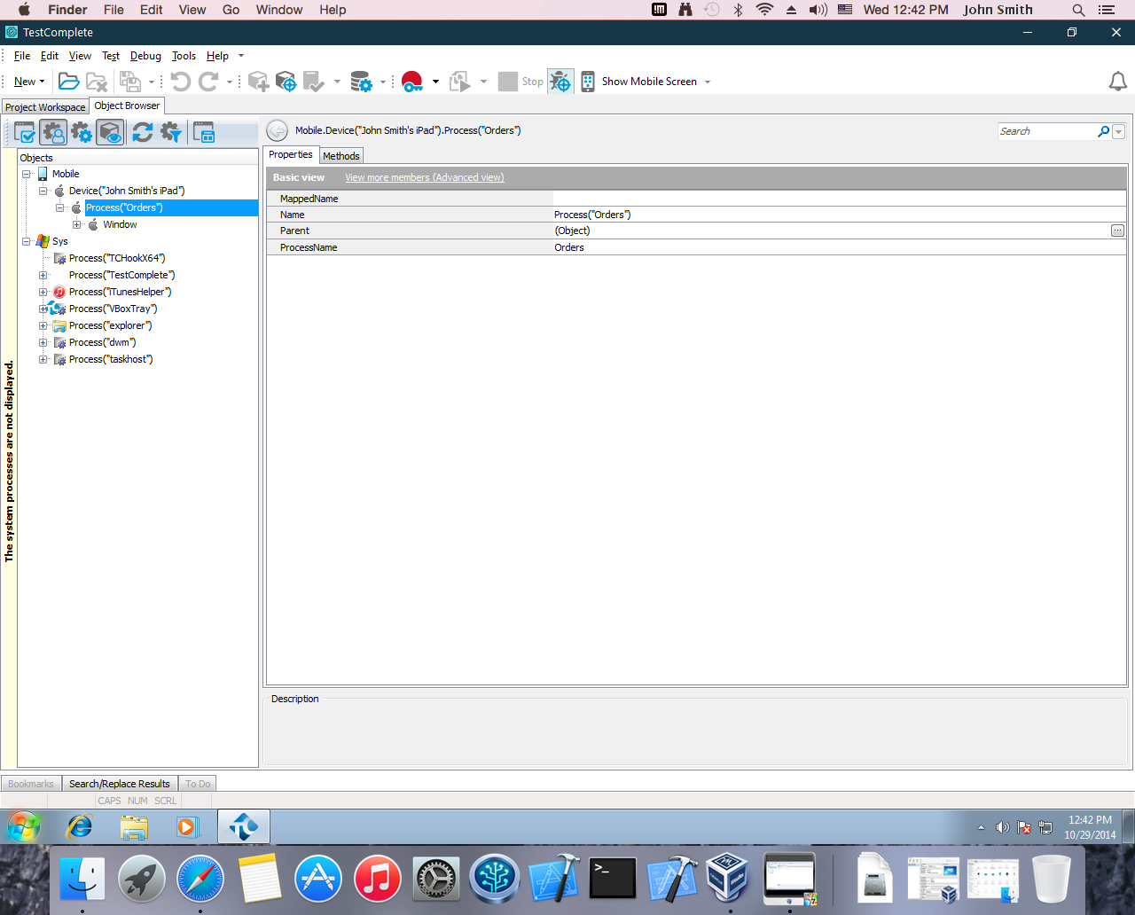 TestComplete running on a Mac computer TestComplete running on a Mac computer