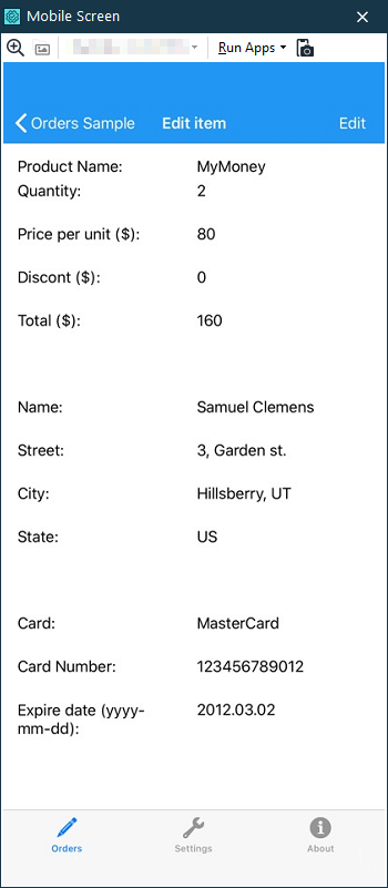 Testing Xamarin.Forms applications tutorial: The application's Edit Item page Testing Xamarin.Forms applications tutorial: Application Edit item page