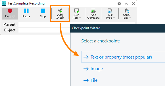 Testing Electron applications tutorial: Call the Checkpoint wizard Testing Electron applications tutorial: Call the Checkpoint wizard