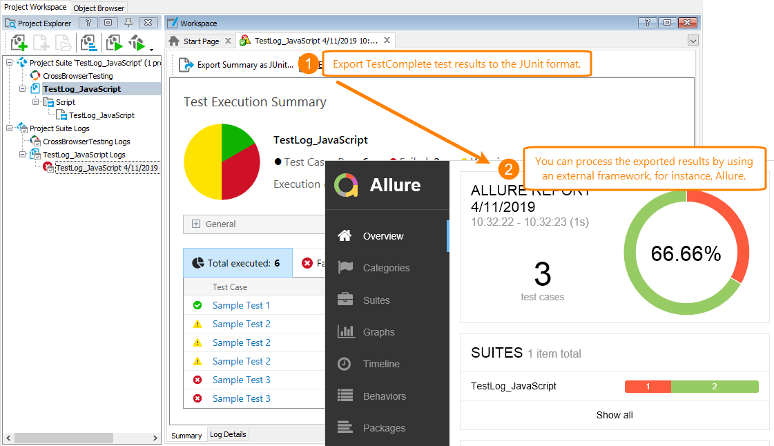 Exporting a Summary report to Allure What's new in TestComplete 14.10: Exporting a Summary report to Allure