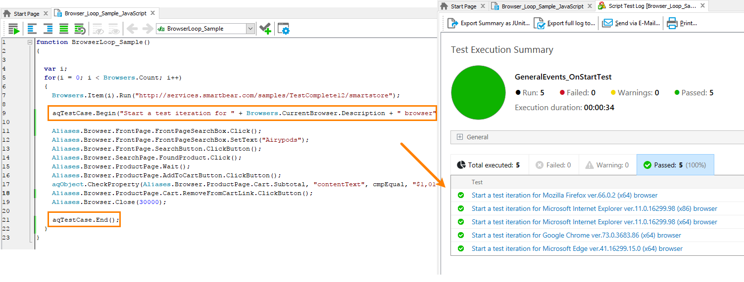 Adding arbitrary code fragments to the Summary report What's new in TestComplete 14.10: Adding arbitrary code fragments to the Summary report