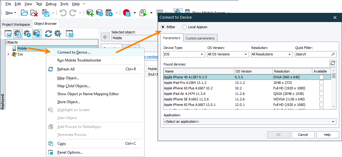 What's New in TestComplete 14.74 - Connecting to mobile device clouds from the Object Browser What's New in TestComplete 14.74 - Connecting to mobile device clouds from the Object Browser