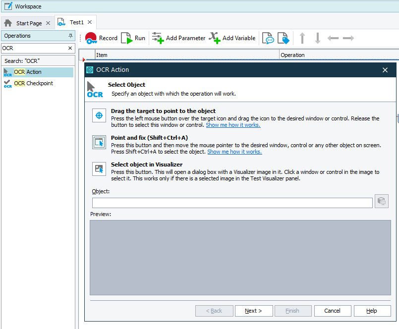 Configure the operation parameters OCR Tutorial: Configure the operation parameters