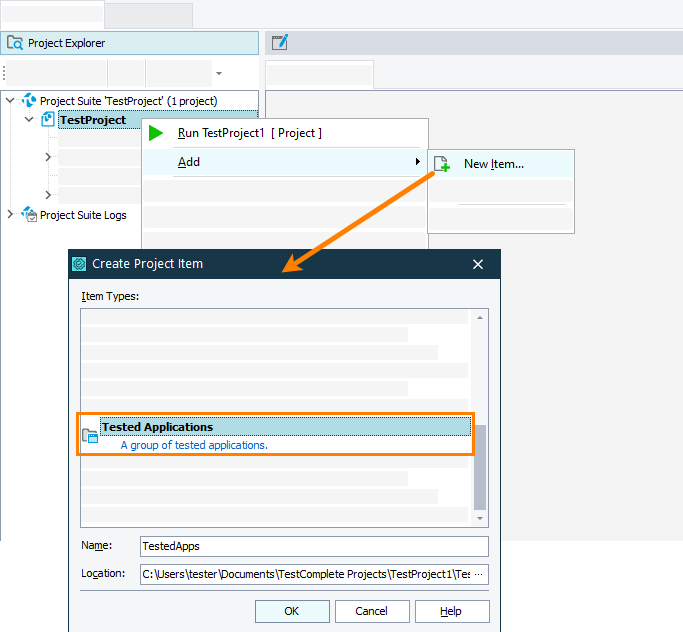 Add the Tested Apps collection to your project Add the Tested Apps collection to your project
