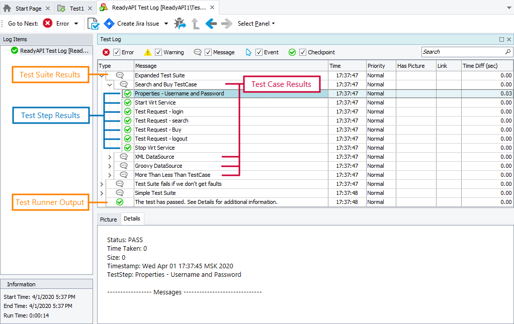 ReadyAPI Test Results Structure ReadyAPI Test Results Structure
