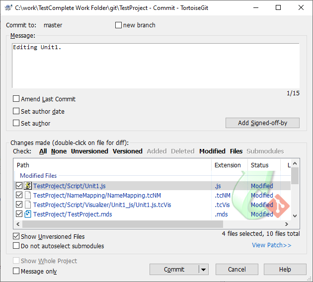TortoiseGit Commit Dialog TortoiseGit Commit Dialog