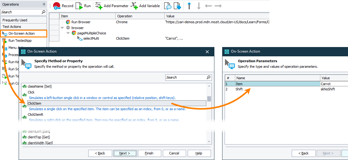 Selecting an item of a list box Selecting an item of a list box