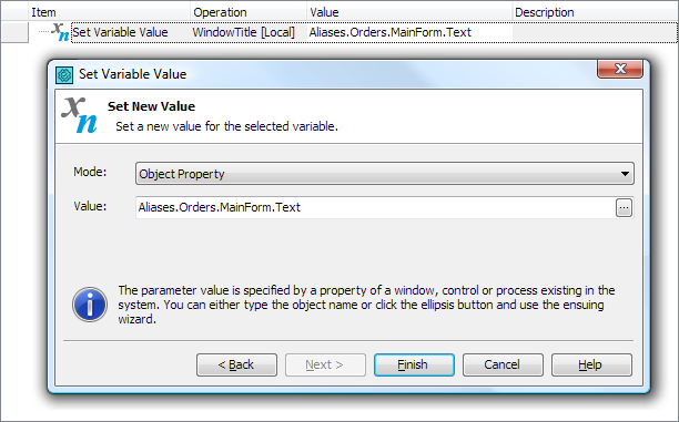 Saving a .NET object's native property value to a test variable Saving a .NET object's native property value to a test variable