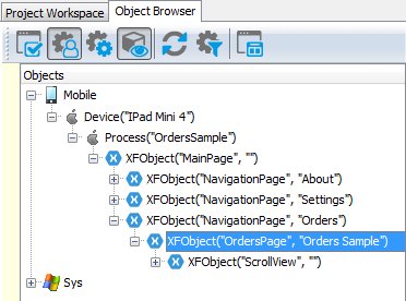 A Xamarin.Forms application running on an iOS device The Xamarin.Forms application running on an iOS device